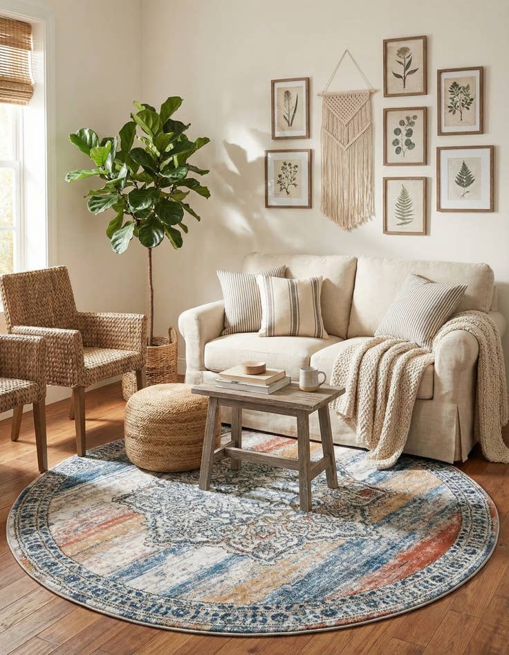 Detail image of  5' 3 x 5' 3 Nyla Round Rug