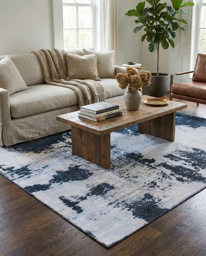 5' 10 x 6' 8 Hand Knotted Ultra Vintage Persian Wool Square Rug