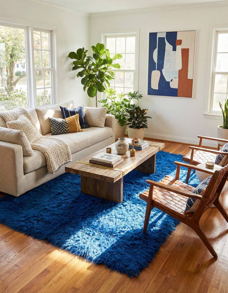 Detail image of 5' x 6' 4  Hand Knotted Moroccan Wool Rug