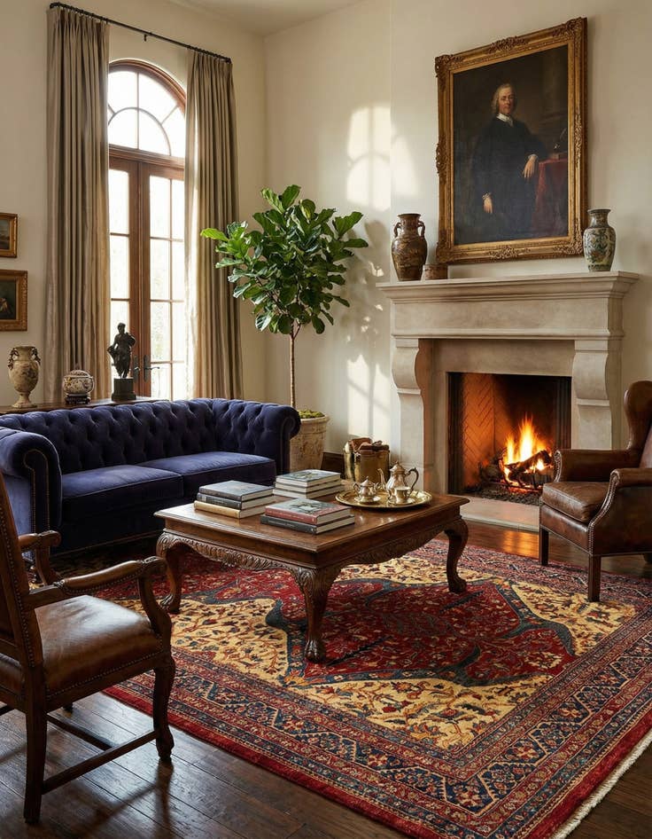 Detail image of  6' 7 x 10' Ariana Ziegler Wool Rug