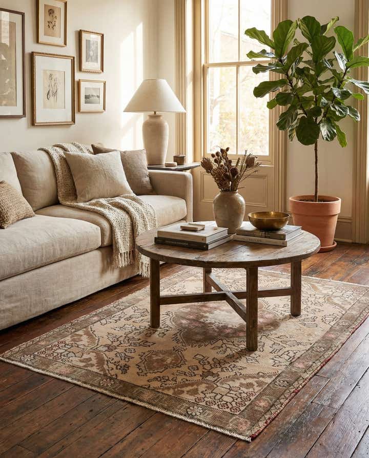 3' 3 x 4' 6 Hand Knotted Ultra Vintage Persian Wool Rug