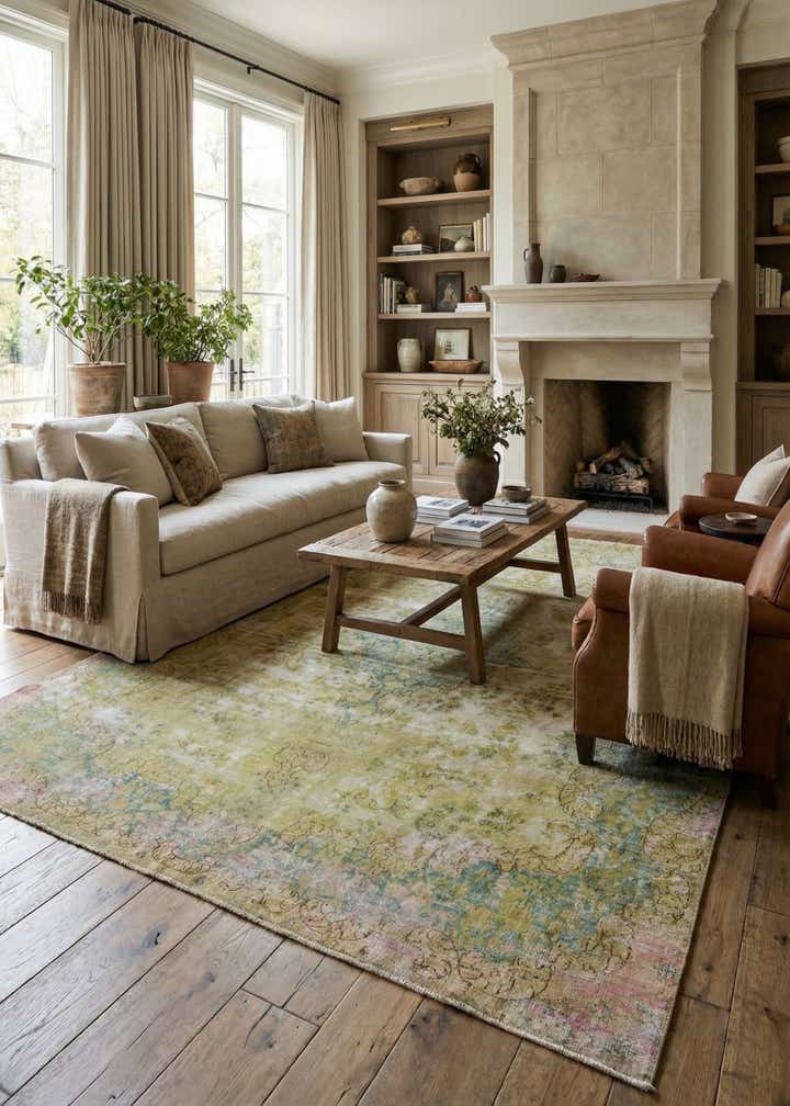 9' 6 x 13' 3 Hand Knotted Ultra Vintage Persian Wool Rug