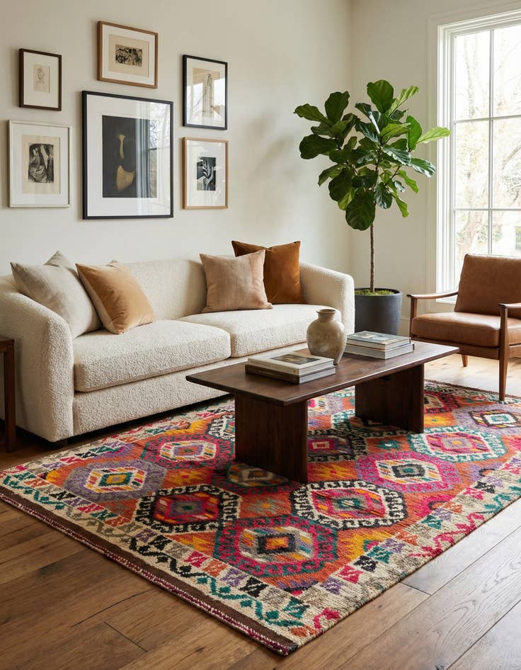 Detail image of 5' x 7'  Hand Knotted Darya Wool Rug