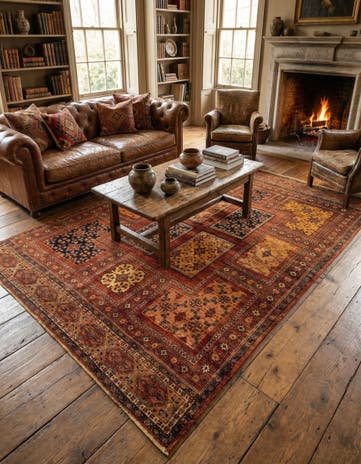 4' 7 x 6' 11 Luribaft Wool Rug