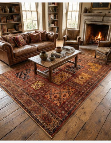 4' 7 x 6' 11 Luribaft Wool Rug
