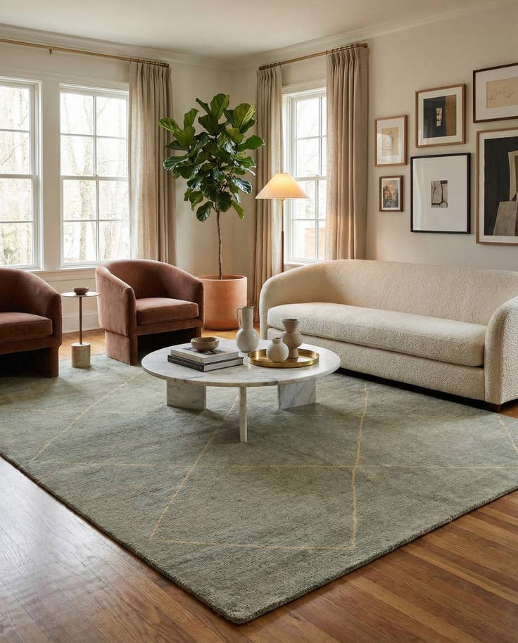 Detail image of 5' 7 x 8' 1 Hand Knotted Darya Wool Rug