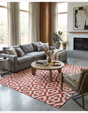 6' x 7' 9 Hand Woven Kilim Modern Wool Rug
