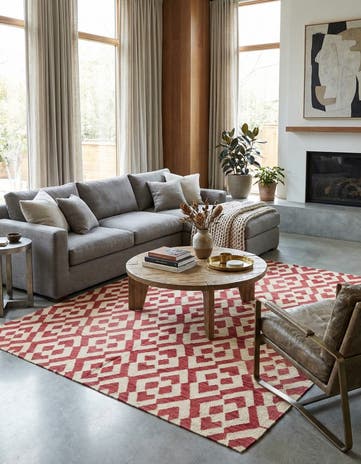 6' x 7' 9 Hand Woven Kilim Modern Wool Rug