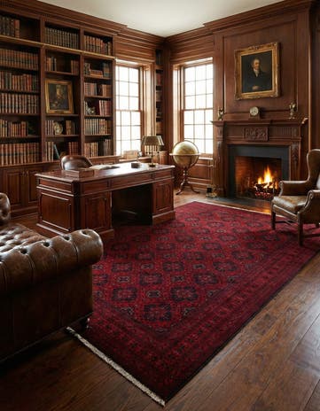 6' 9 x 9' 8 Hand Knotted Khal Mohammadi Wool Rug