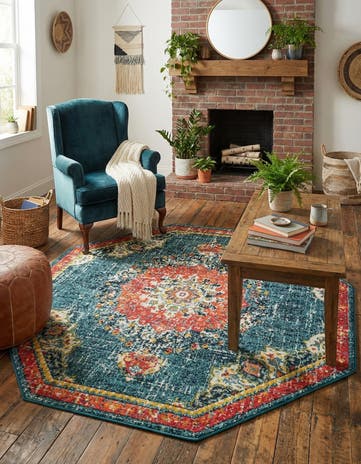 Blue Madeline Octagon Rug