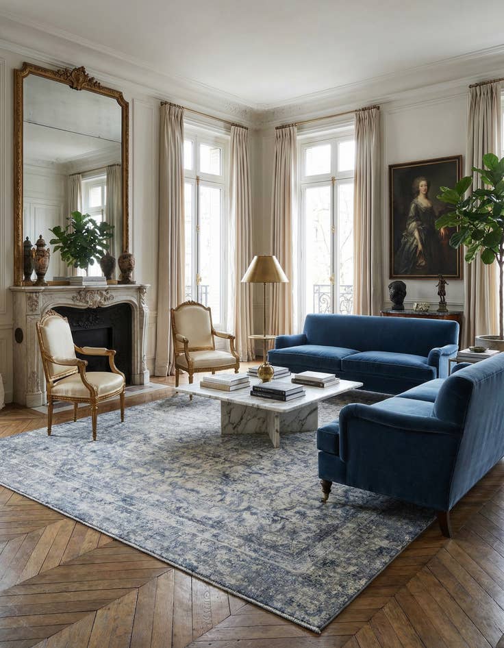 Detail image of 9' 1 x 12' 1 Vintage Royal Wool Rug