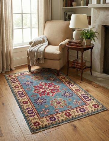 2' 7 x 4' 1 Hand Knotted Kazak Rug