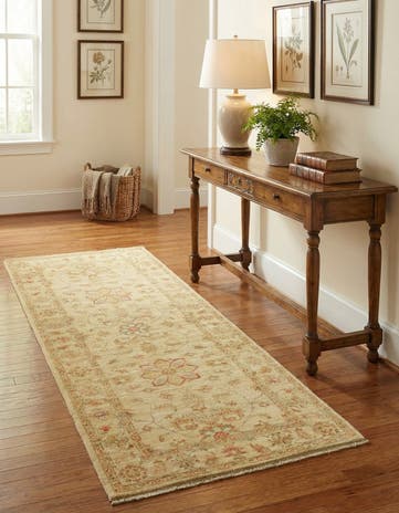 2' 6 x 6' 4 Hand Knotted Peshawar Ziegler Runner Rug