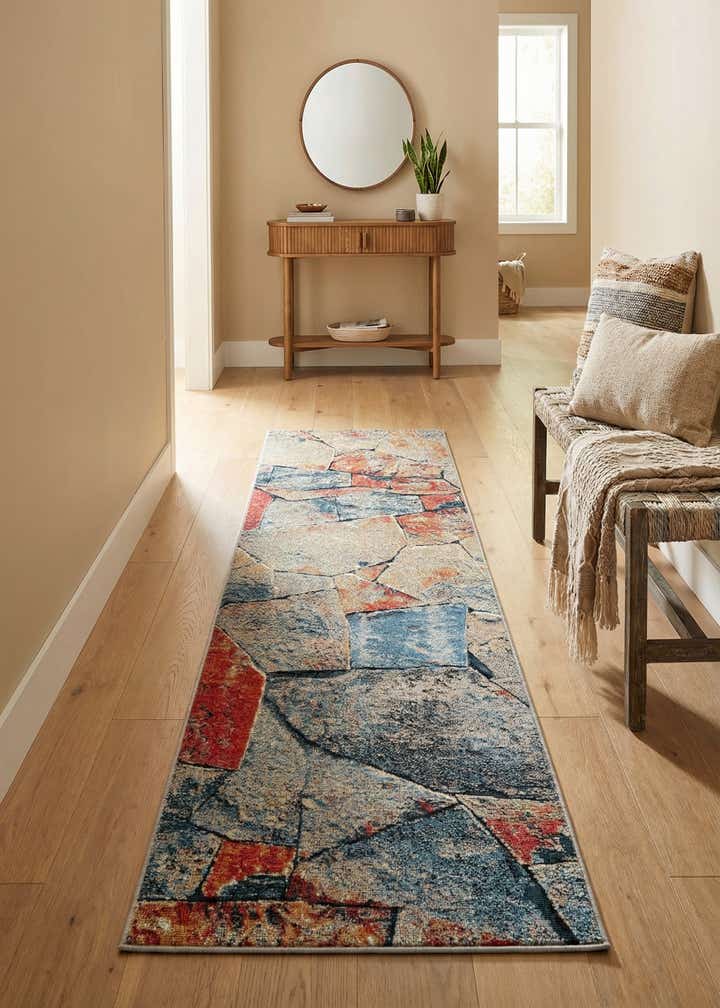 2' x 8' Easy-Clean Modern Indoor / Outdoor Runner Rug
