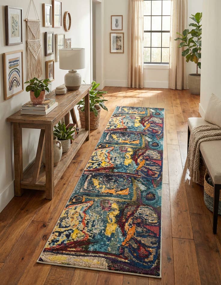 Detail image of 2' 7 x 12'  Washable Haerfest Runner Rug