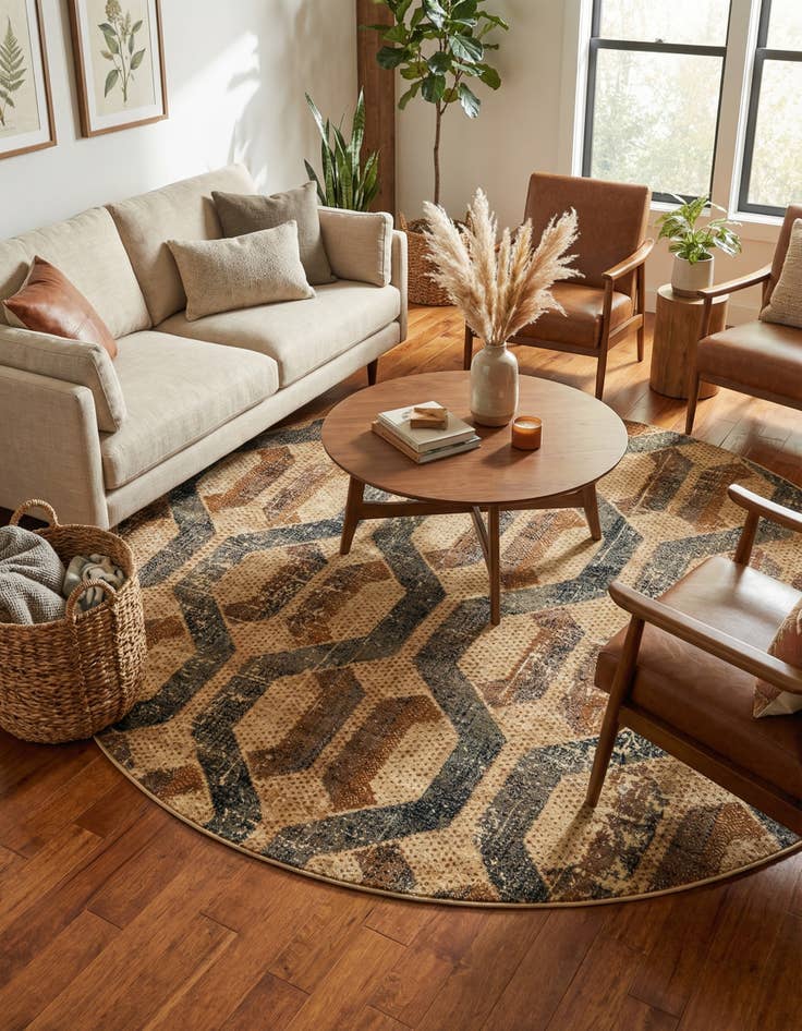 Detail image of  7' 10 x 7' 10 Saturn Round Rug