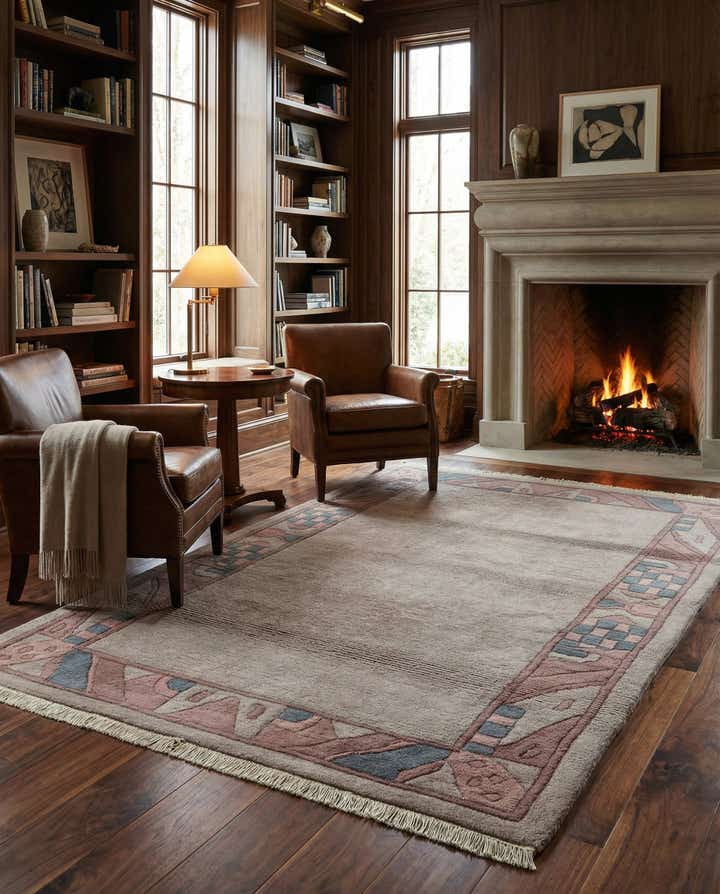 4' x 5' 10 Hand Knotted Tibet Wool Rug