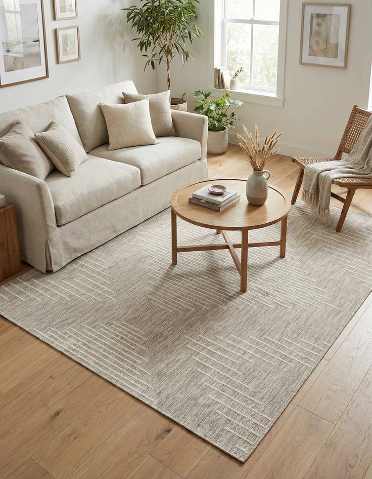 Detail image of  6' x 9'  Washable Modern Indoor / Outdoor Rug