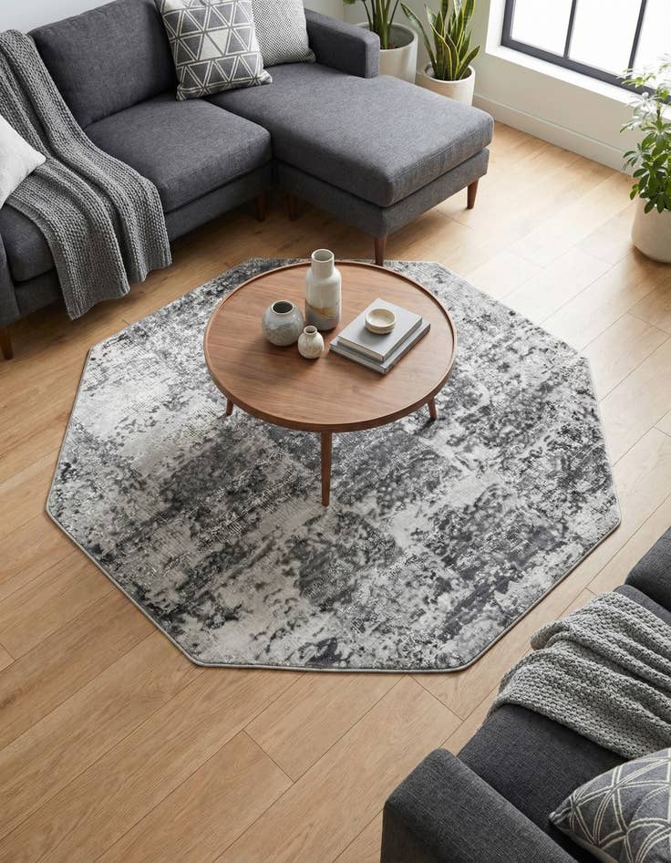 Detail image of 5' 3 x 5' 3 Finsbury Octagon Rug