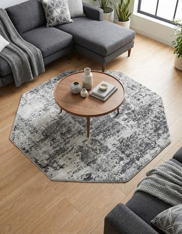 Gray Finsbury Octagon Rug