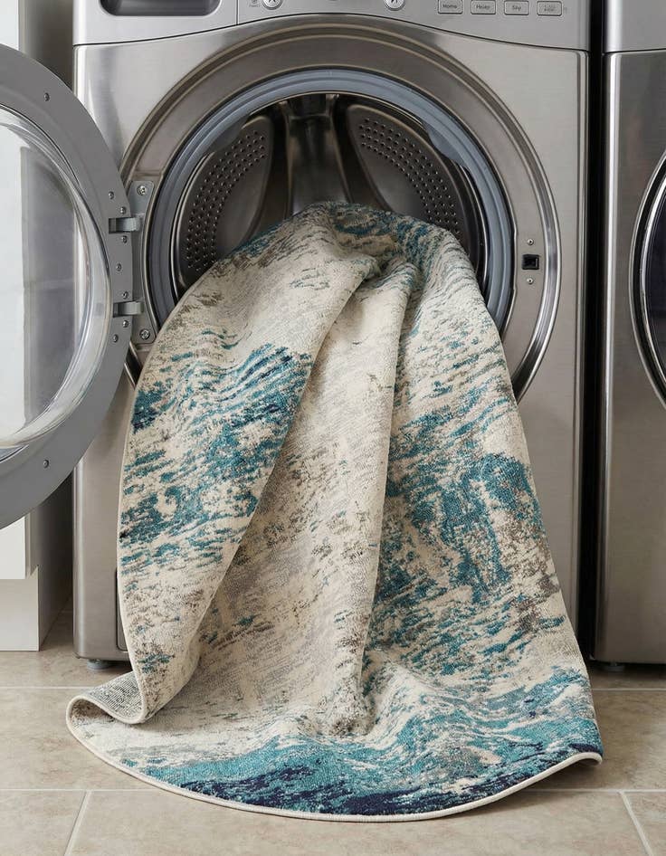 Detail image of  7' 10 x 10'  Washable Vivid Oval Rug