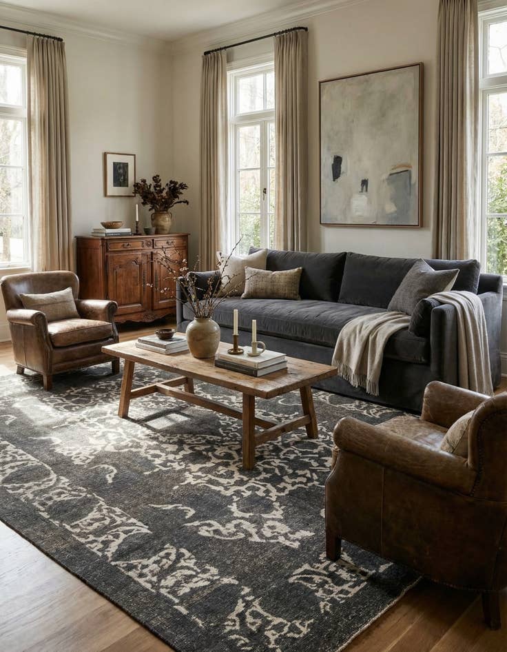 Detail image of 9' 6 x 13'  Hand Knotted Ultra Vintage Persian Wool Rug