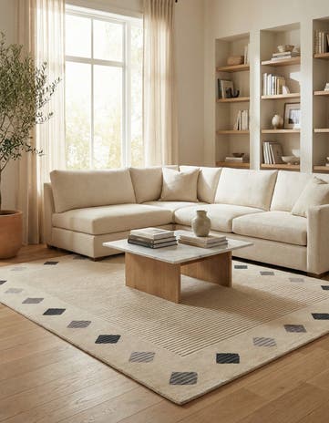 5' 9 x 8' Hand Knotted Darya Wool Rug