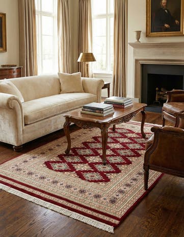 4' 3 x 6' Hand Knotted Bokhara Rug