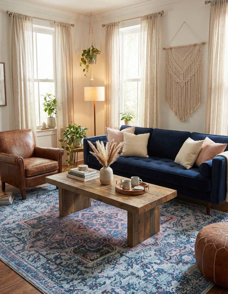 Detail image of  9' 2 x 12'  Washable Francesca Rug