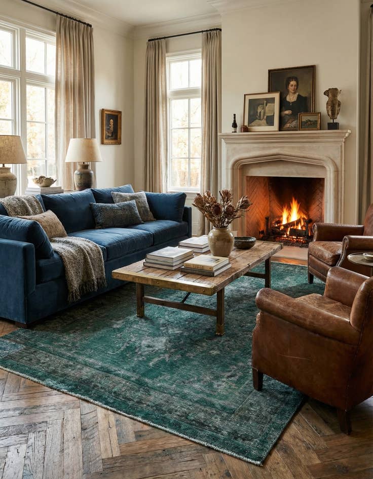 Detail image of 6' 4 x 9' 10  Hand Knotted Ultra Vintage Persian Wool Rug