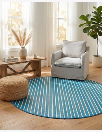 7' x 7' Bamboo Round Rug