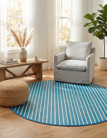 7' x 7' Bamboo Round Rug