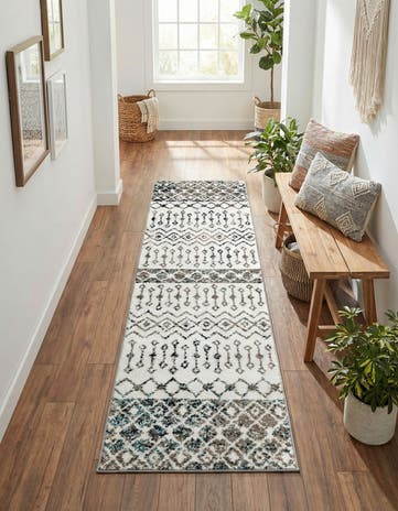 2' x 7' Moroccan Trellis Runner Rug