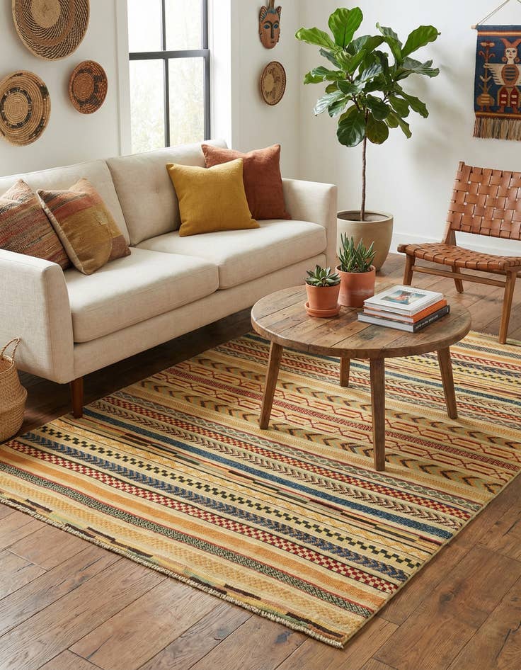 Detail image of 3' 9 x 5' 10  Hand Knotted Modern Ziegler Rug