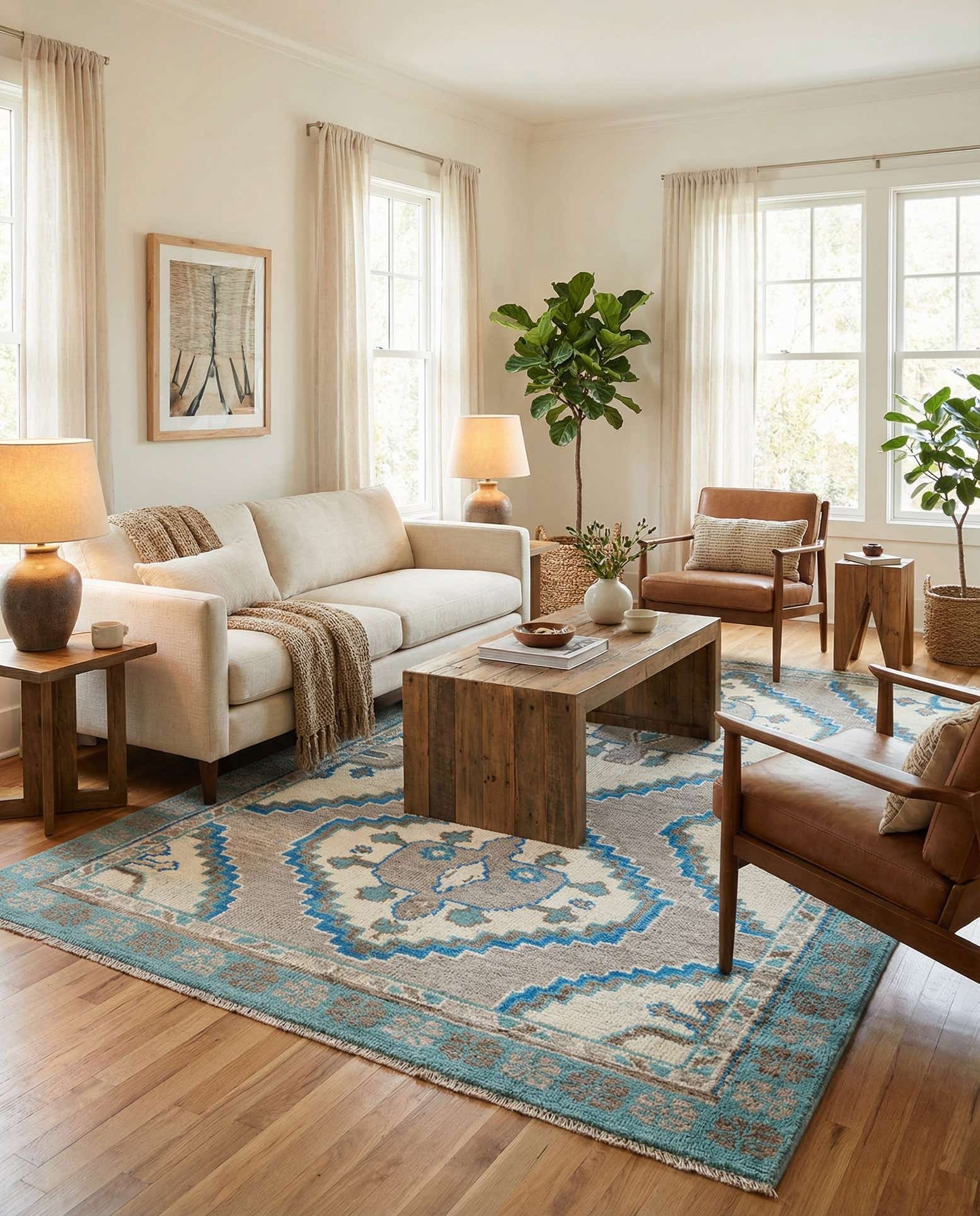 6' x 9' Hand Knotted Moroccan Wool Rug
