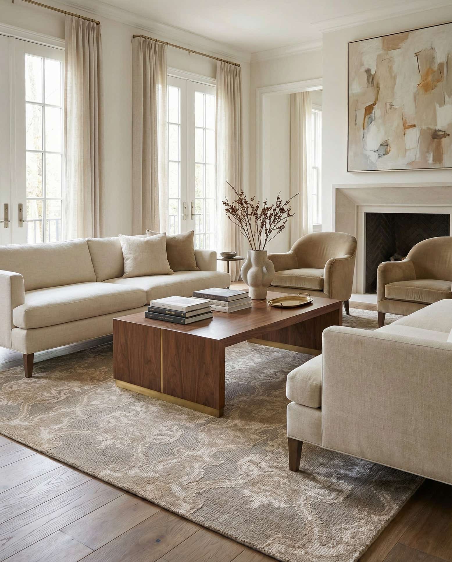 5' 9 x 8' 8 Hand Knotted Luna Rug