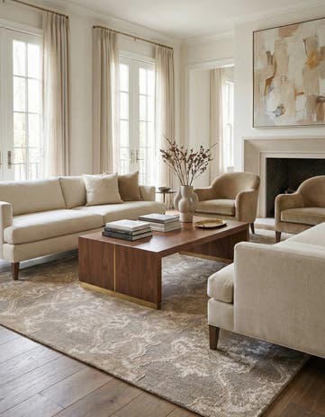 5' 9 x 8' 8 Hand Knotted Luna Rug