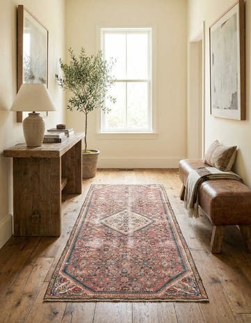 3' 9 x 9' Hand Knotted Ultra Vintage Persian Wool Runner Rug
