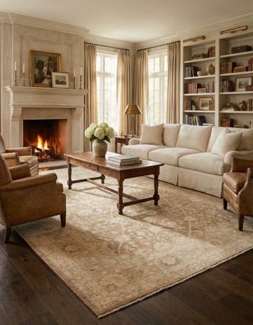9' x 11' Hand Knotted Peshawar Ziegler Rug