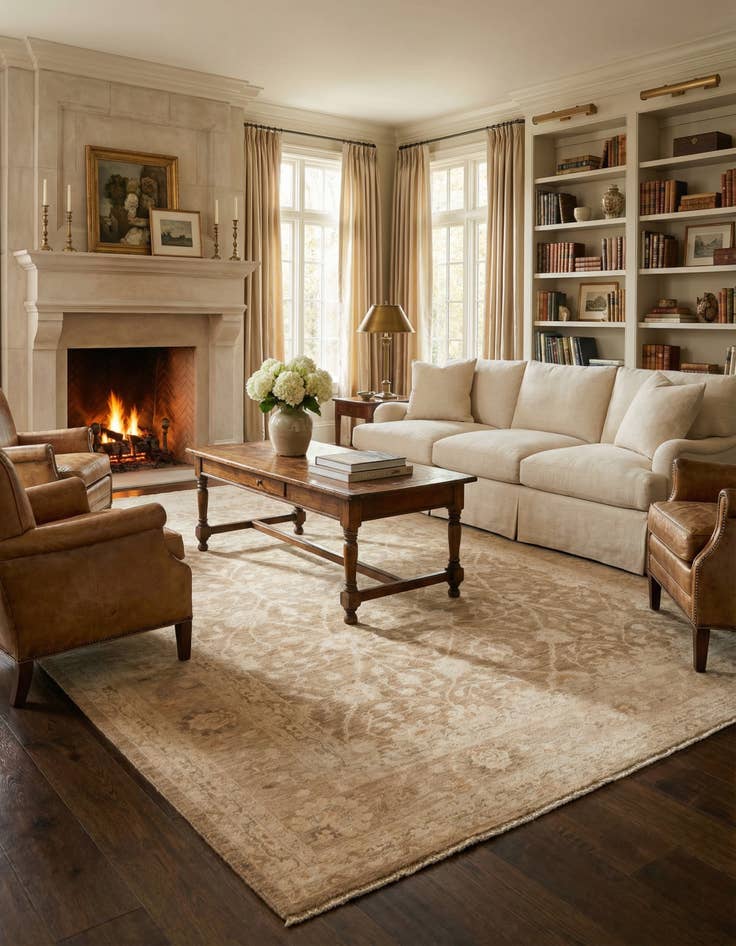 Detail image of  9' x 11'  Hand Knotted Peshawar Ziegler Rug