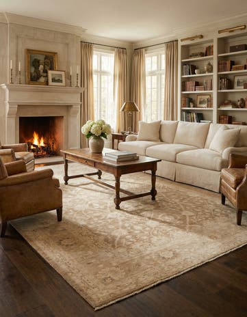 9' x 11' Hand Knotted Peshawar Ziegler Rug