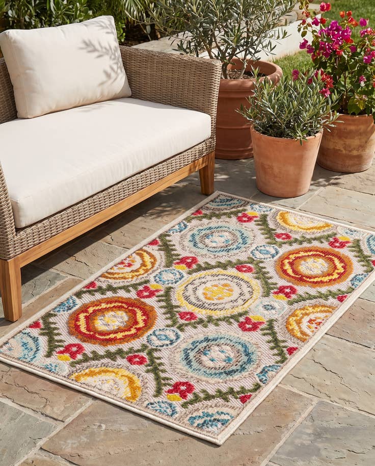 Detail image of 2' x 3' Easy-Clean Casablanca Indoor / Outdoor Rug
