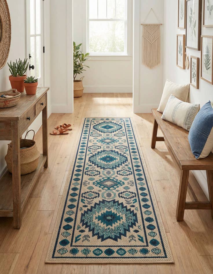 Detail image of 2' x 8'  Washable Baja Indoor / Outdoor Runner Rug