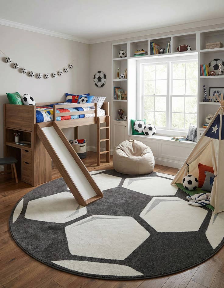 Detail image of 10' x 10' Whimsy Kids Round Rug