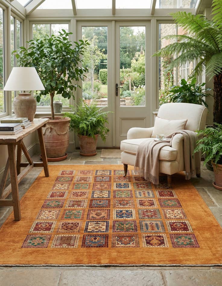 Detail image of  5' 10 x 7' 7  Hand Knotted Ariana Ziegler Rug