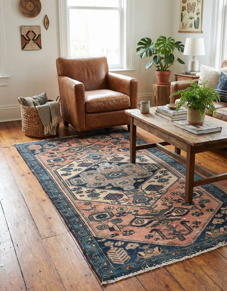 Detail image of 3' 1 x 6'  Hand Knotted Ultra Vintage Persian Wool Rug