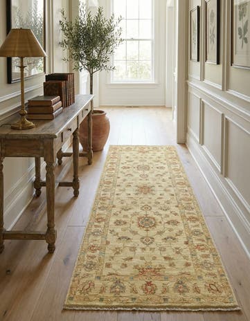 2' 6 x 6' 4 Hand Knotted Peshawar Ziegler Runner Rug