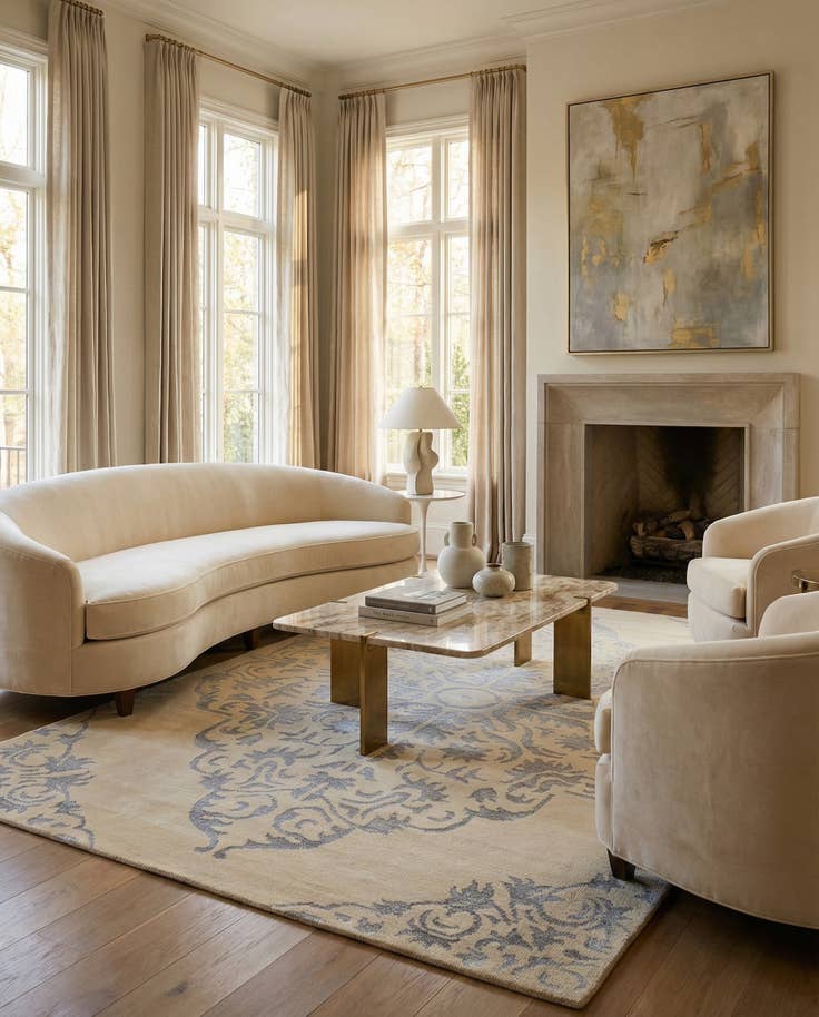 Detail image of 8' 10 x 12' 10 Hand Knotted Darya Rug