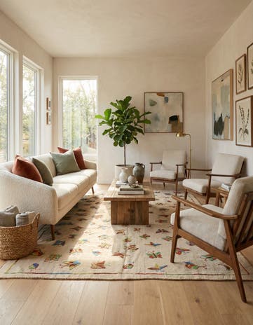 5' 6 x 7' 10 Hand Woven Kilim Modern Wool Rug