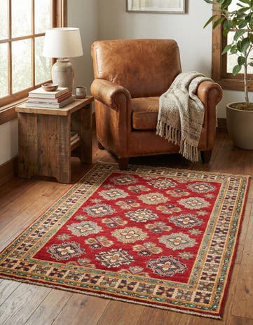3' 3 x 4' 9 Hand Knotted Kazak Rug